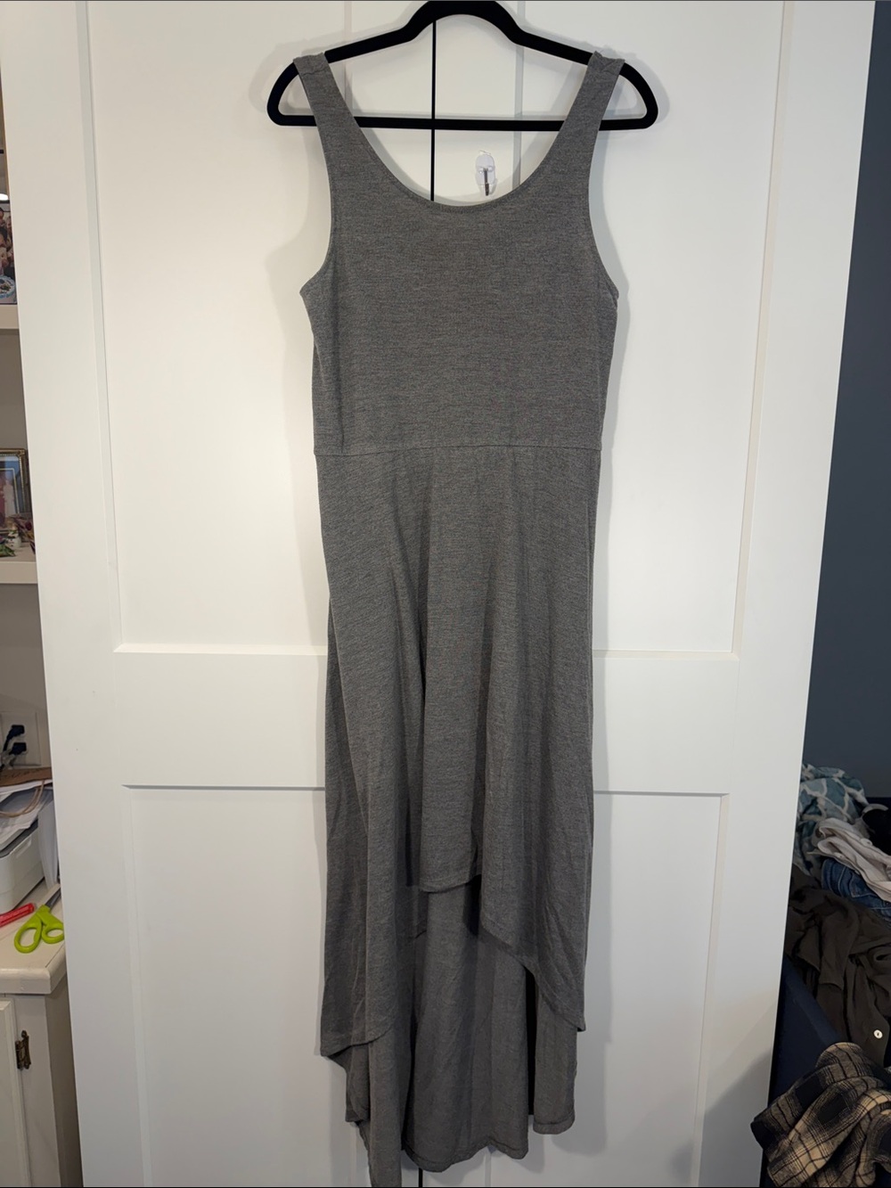 Xhilaration Grey Sleeveless High-Low Maxi Dress